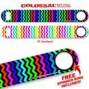 Kolorcoat™ 11" Long COLOSSAL™ Speed Bottle Opener – Rainbow Zig Zag