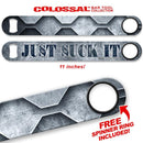 Kolorcoat™ 11" Long COLOSSAL™ Speed Bottle Opener – Just Suck It!
