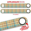 Kolorcoat™ 11" Long COLOSSAL™ Speed Bottle Opener – Tan / Blue Plaid