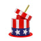 Independence Day Novelty Top Hat Cup With Lid & Straw - 14 ounce