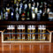 Beer Flight Tray With Chalkboard Top - Walnut Stain - 4 Glasses