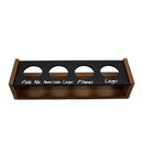 Beer Flight Tray With Chalkboard Top - Walnut Stain - 4 Glasses