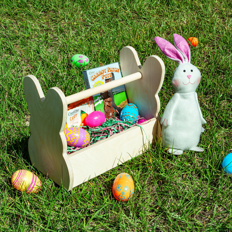 Wooden Bunny Basket - Natural
