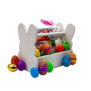 Wooden Bunny Basket - White