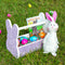 Wooden Bunny Basket - Customizable Easter Pattern - Purple