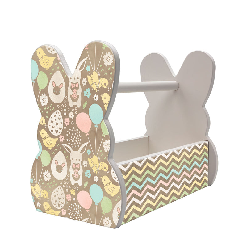Wooden Bunny Basket - Easter Pattern 2