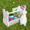 Wooden Bunny Basket - Bunny Face - Grey Bunny Face