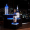 BarConic® LED Liquor Bottle Display Shelf - Inside Corner - 3 Steps - Black