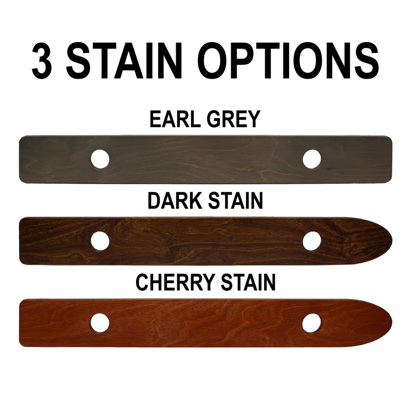 Custom Laser Engraved 2-Person Wood Shot Ski - Multiple Stain Options