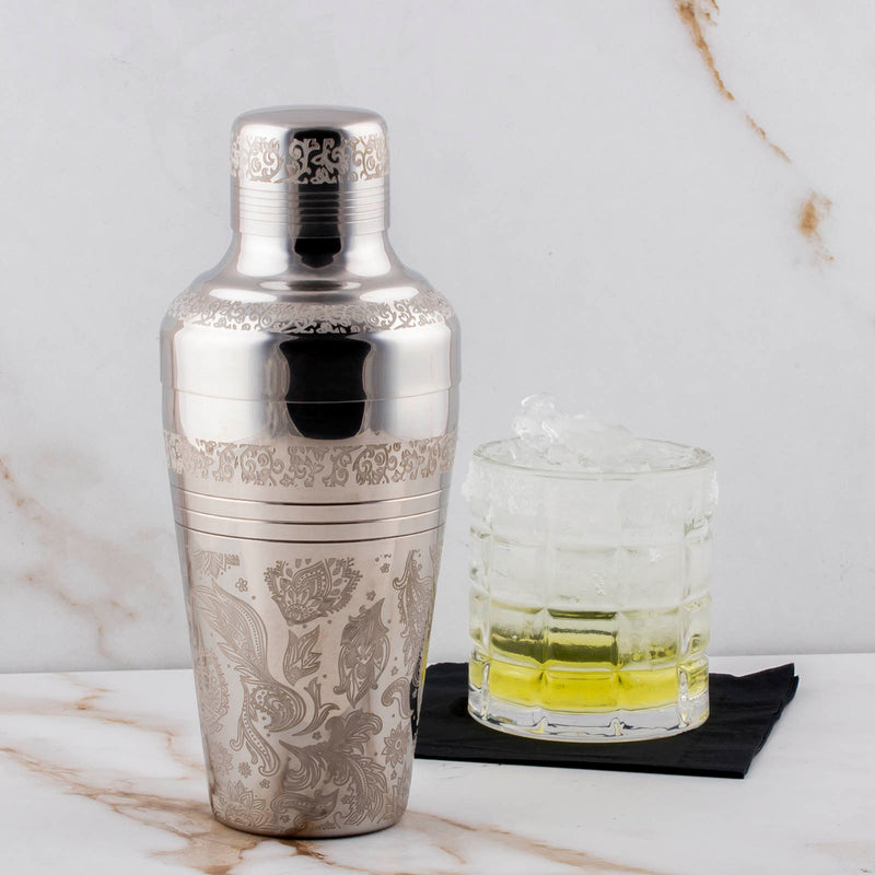 BarConic® 3 piece Shaker - Vintage Etched - 16 ounce