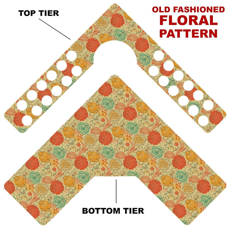 CHOOSE YOUR PATTERN - Counter Caddies™ - Corner Unit w/ K-Cup Holes and Trash Can Inset