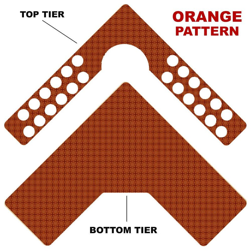 CHOOSE YOUR PATTERN - Counter Caddies™ - Corner Unit w/ K-Cup Holes and Trash Can Inset