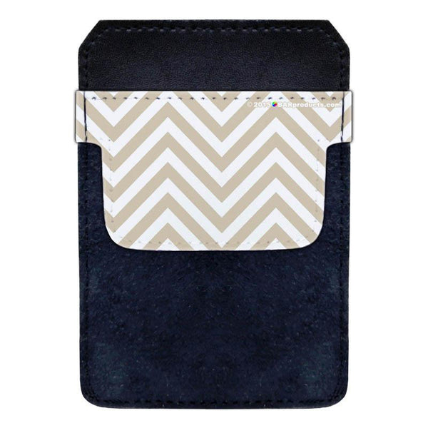 DekoPokit™ Leather Bottle Opener Pocket Protector w/ Designer Flap - Tan Zig Zag - SMALL
