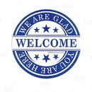 Drink Coasters - Round 3.5" Diameter "We Are Glad You Are Here" - Pack of 250