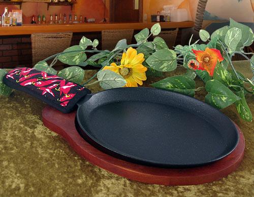 Fajita Platter Set - Cast Iron - With Handle