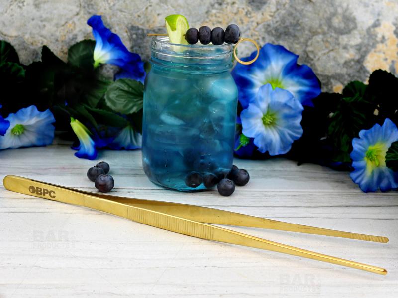 Olea™ Gold Plated Long Garnish Tongs