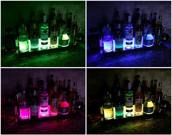LED Counter Caddies™ with BLACK finish - 24" STRAIGHT Shelf