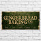 Large Vintage Wooden Holiday Bar Sign - Gingerbread Bakery - 11 3/4" x 23 3/4"