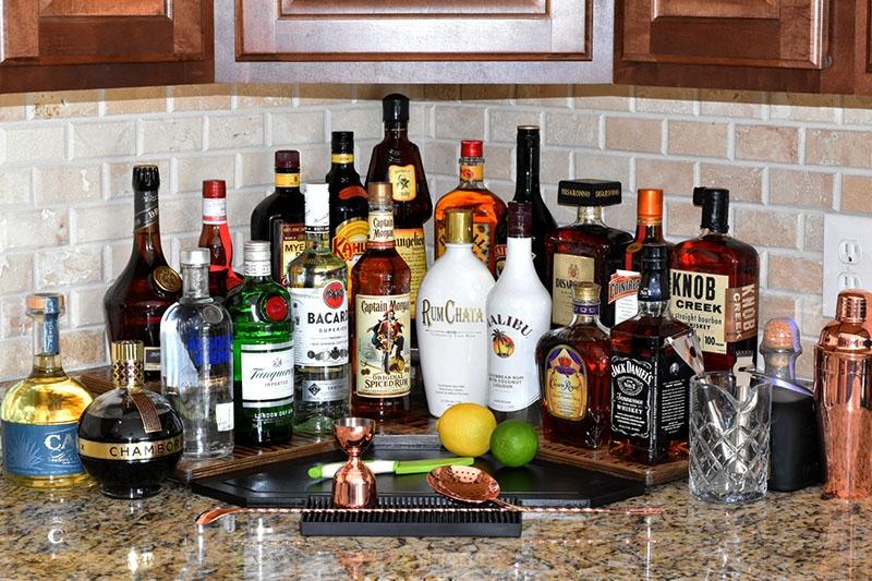 Counter Caddies™ - LIQUOR Theme - CORNER Shelf