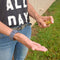 Mister Leash™ - Retractable Clip-on Atomizer for Hand Sanitizers - Gold Stars Design - Refillable