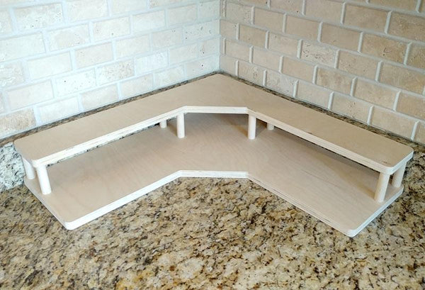Counter Caddies™ - NATURAL Corner - Liquor/Wine Bottle Display