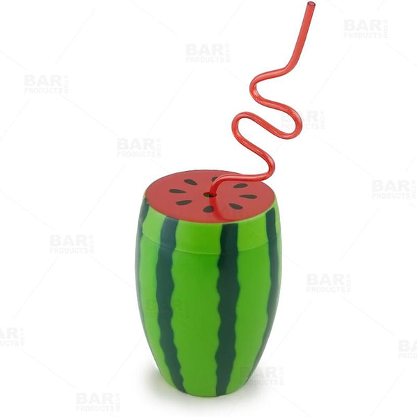 BarConic® Watermelon Novelty Cup w/Lid and Straw - 28 Oz