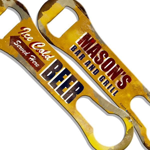 CUSTOMIZABLE V-Rod Bottle Opener - Vintage Ice Cold Beer