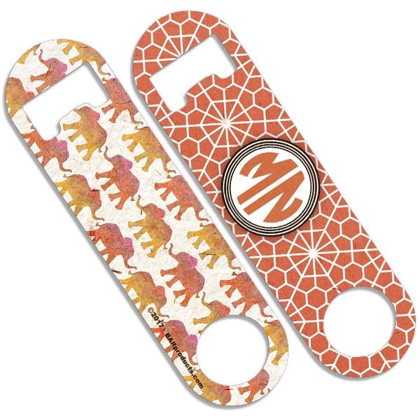  CUSTOMIZABLE Skinny Mini Bottle Opener - Monogram Watercolor Elephants
