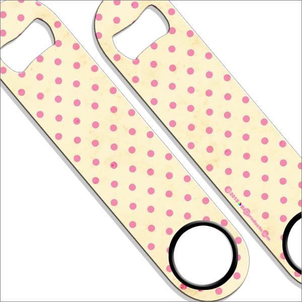 Speed Bottle Opener - Cute Pink Polka Dots