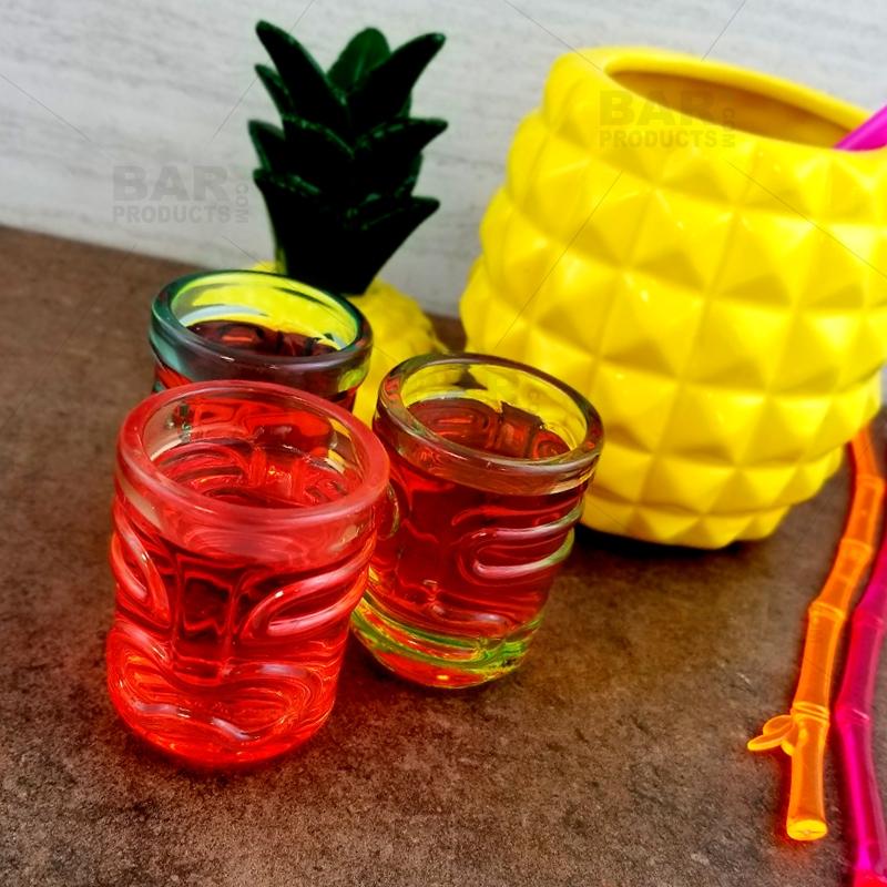 Shot Glasses - Tiki - Set of 3 - Multicolor
