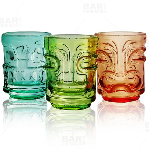 Shot Glasses - Tiki - Set of 3 - Multicolor