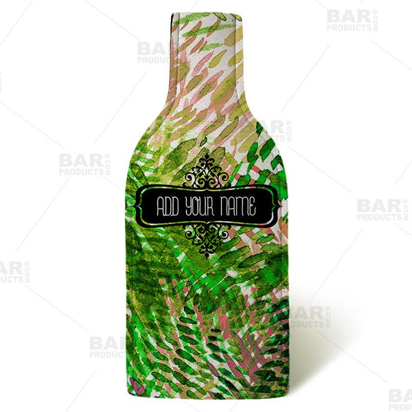 wine-bottle-cooler-pink-green-watercolor 