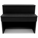 Wood Under Storage Liquor Shelves - 2 Tier - Black - 15in Front View Empty
